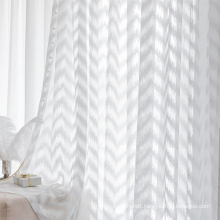 Semi-transparent Sunscreen Jacquard Curtain Sheer